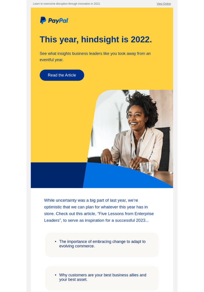 Educational content from a financial brand